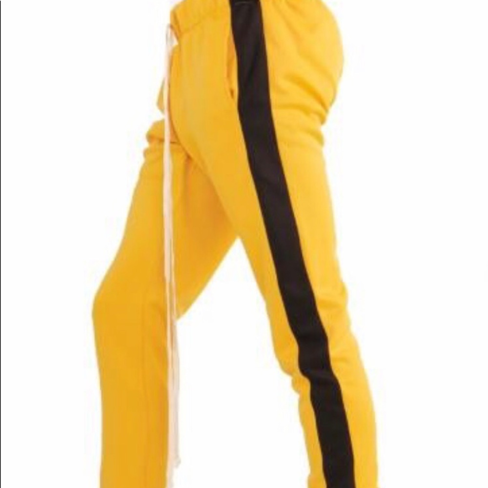 Mens yellow and black joggers